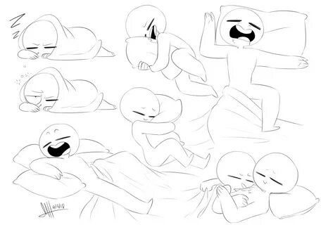 mh-presents: " " Sleeping poses! Drawing base, Drawings, Dra