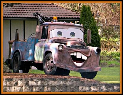 Tow Mater Remember Tow Mater in the movie Cars. Well he is. 