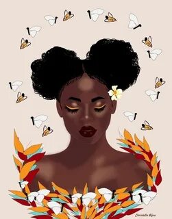 Pin by Destinee Fleming on Paint in 2019 Black girl art, Bla