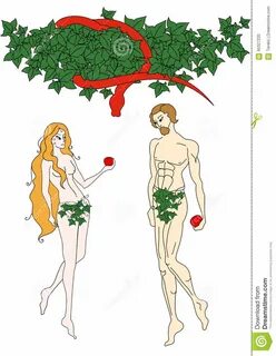Adam and Eve stock illustration. Illustration of edem - 6632