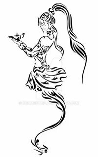 Fictional character from myth. Tattoo art drawings, Silhouet