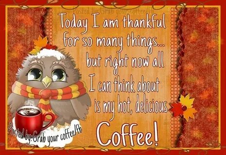 Good Morning! Coffee first for sure. Soon the Turkey will go