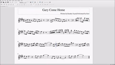 Gary Come Home Alto/Bari Sax Sheet Music - YouTube