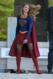 Melissa Benoist - On the set of 'Supergirl' in Vancouver - 0
