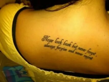 Always forgive, never forget. Tatuering