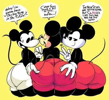 Mickey mouse grabbing boob