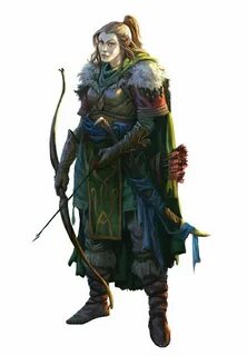 Female Elf Ranger - Pathfinder PFRPG DND D&D d20 fantasy Elf