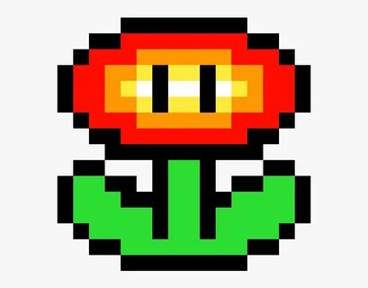 Super Mario Fire Flower - Flower Minecraft Pixel Art, HD Png