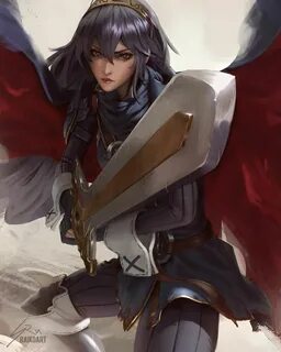Beautiful girl Lucina with sword: Fire Emblem art Artist: Ra