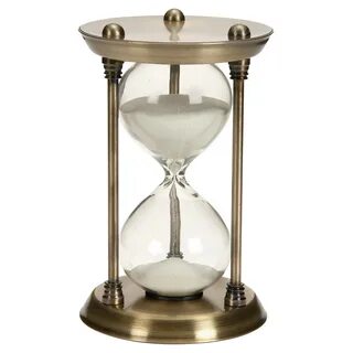 Classic Elegance Rustic Iron and Glass 15-Minute Sand Timer 