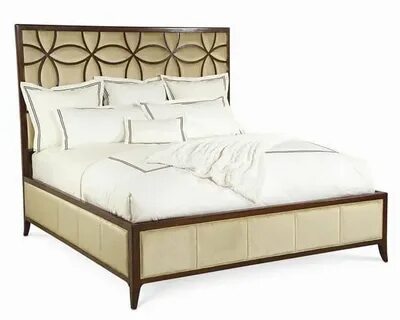 Individually upholstered sections flatter the headboard and 