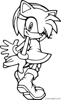 Amy Coloring Pages Sonic The Hedgehog - Goimages Free