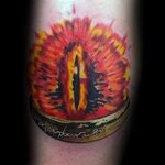 30 Eye Of Sauron Tattoo Designs For Men - Lord Of The Rings 