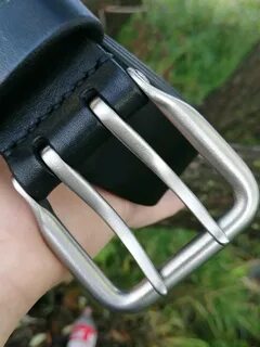 Широкий джинсовый ремень Buckle with double Black 45mm - зак