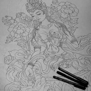 Image result for green tara tattoo Green tattoos, Outline dr