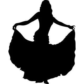 Vinilo decorativo de una mujer bailando la danza del vientre