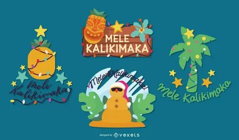 Mele Kalikimaka Clipart / Mele Kalikimaka Hawaiian Christmas