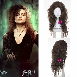 High Quality Long Brown Wavy Bellatrix Lestrange Wig Harry P