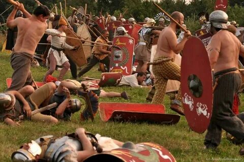 Defeated by barbarians. Legio XXI Rapax - historical reenact