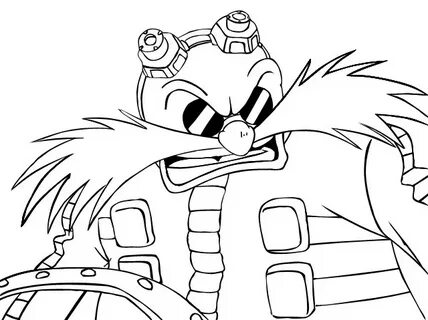 Sonic Eggman Colouring Pages - Coloring Page