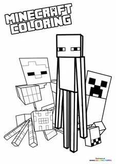 Minecraft Enemys - Coloring Pages For Kids 822