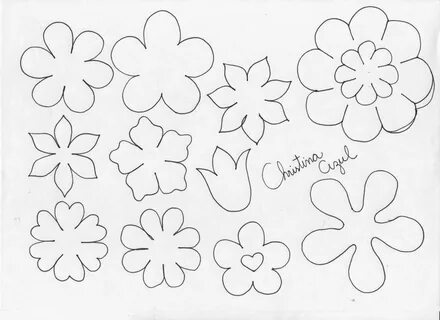 Flores De Cartulina Moldes / Como Hacer Moldes Para Flores G