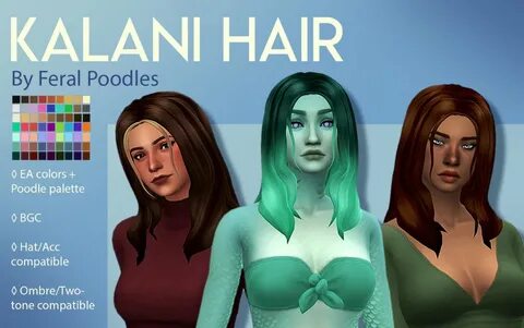 Feral Poodles Sims Maxis match, Sims hair, Sims 4