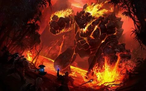 Giant Lava Rage Demon encountered in the furnace room by the