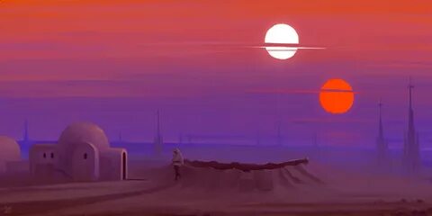 Luke Tatooine Sunset Wallpaper - bmp-metro