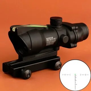 Hunting Acog 4x32 Fiber Optics Reticle Red Green Sight Dot -