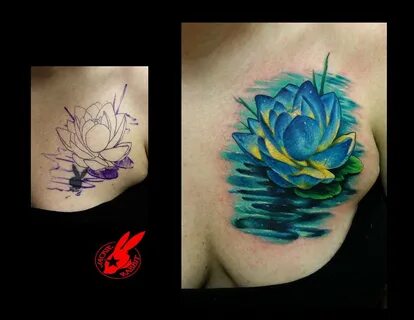 Lotus Flower Cover up Tattoo by Jackie Rabbit Jackie Rabbit 