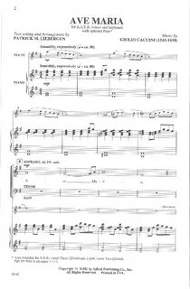 AVE MARIA CACCINI SATB PDF