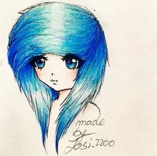 Emo Girl Hair Drawing - lette example