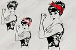 Girl Power Bandana, Rosie the Riveter babe youth women 797S 