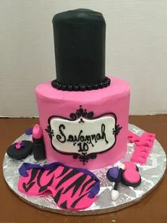 Hot pink nail polish bottle frosted in buttercream. Fondant 