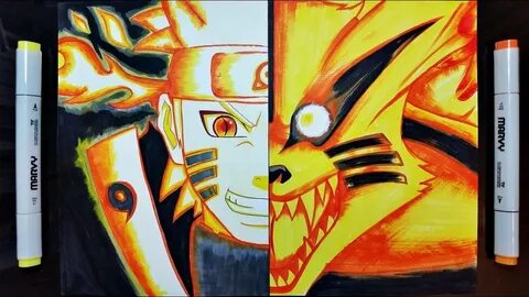 Drawing Naruto & Kurama - YouTube