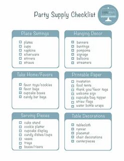 First Birthday Party Checklist Printable - Best Happy Birthd