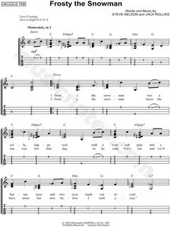 "Frosty the Snowman" from 'Frosty the Snowman' Ukulele Tab i