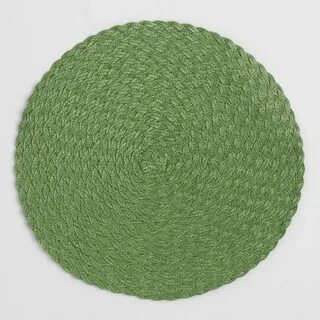 Round Dark Green Braided Placemats Set of 4 World Market
