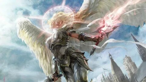 Image result for fantasy halo Angel art, Angel warrior, Fant