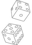 Dice free coloring page