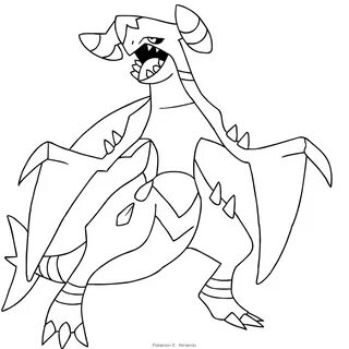 Garchomp from the fourth generation of the Pok mon coloring 