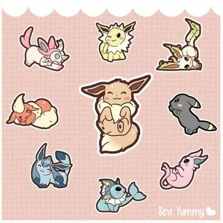 Eeveelutions Chibi Version Cute pokemon wallpaper, Pokemon e