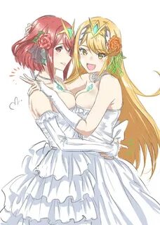 Pyra & Mythra brides Xenoblade Chronicles 2 Know Your Meme