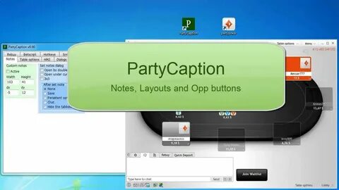 PartyCaption - Notes, Layouts and Opp buttons - YouTube