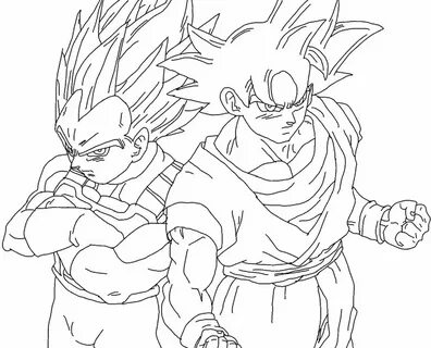 Dragon Ball Z Coloring Pages Goku And Vegeta : Goku coloring