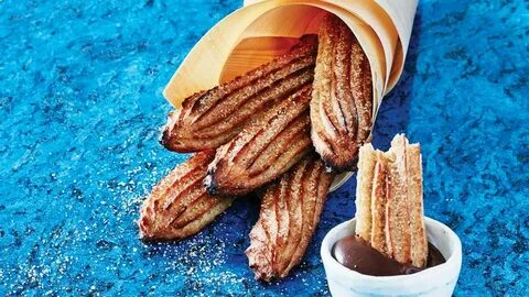 Baked Churros with Chile Chocolate Sauce Recipe Baked churro