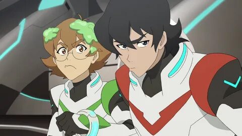 Pidge and Keith gives Princess Allura the stink eye after Al