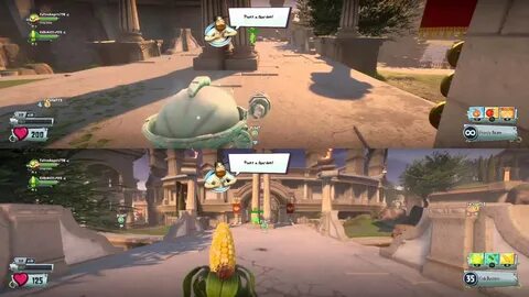 Plants vs Zombies Gw2 -Ps4- --Garden Ops- SPLIT-SCREEN- The 