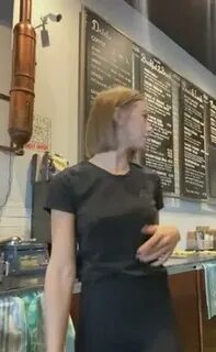 Barista flashing - Porn Gif with source - GIFSAUCE